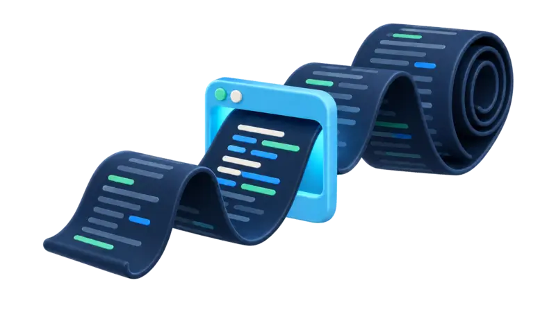 Illustration of a small viewport reading part of a much larger text file.
